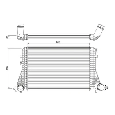 Bilde av VALEO 818372 Ladeluftkjøler Aluminium uten sensor