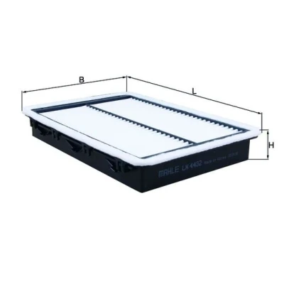 Bilde av MAHLE ORIGINAL LX 4432 Luftfilter 39,5 201 280,0 Filterinnsats KIA: Optima / K5 Sportswagon, Sedan, HYUNDAI: Sonata VII