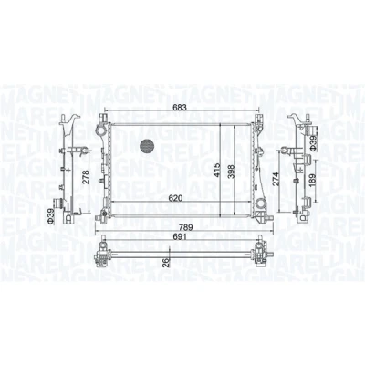 Bilde av Radiator MAGNETI MARELLI 350213203400