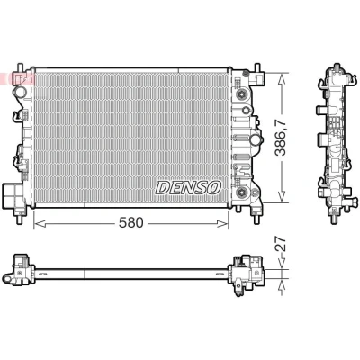 Bilde av DENSO DRM20131 Radiator 580mm 387mm 27mm OPEL: Mokka / X
