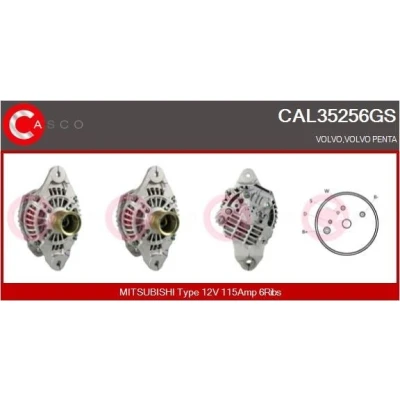 Bilde av CASCO Generator 12V 150A CPA0239 56mm med integrert regulator AUDI: A4 B8 Avant, Q5, A5 Sportback CAL15406AS