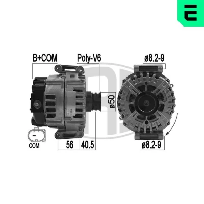 Bilde av ERA 209180 Dynamo 14V 180A MERCEDES BENZ: E Klasse Sedan, Sprinter 3.5 T Van, modell