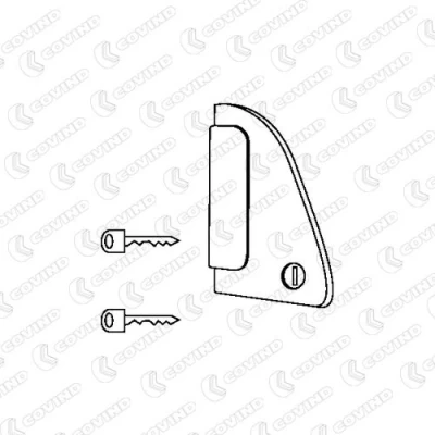 Bilde av DT Spare Parts 5.60113 Dørhåndtak høyre