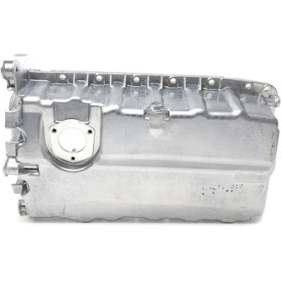 Bilde av METZGER 7990010 Bunnpanne med oljeplugg, uten pakning hull for oljenivåmåler presstøpt aluminium VOLKSWAGEN: Caddy 3, Passat B6 Variant, Touran I