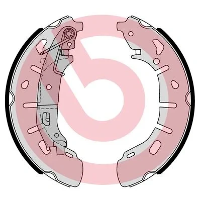 Bilde av BREMBO S 59 531 Bremsesko 254 57 med håndbremsarm FIAT: Doblo II Varebil / Stasjonsvogn