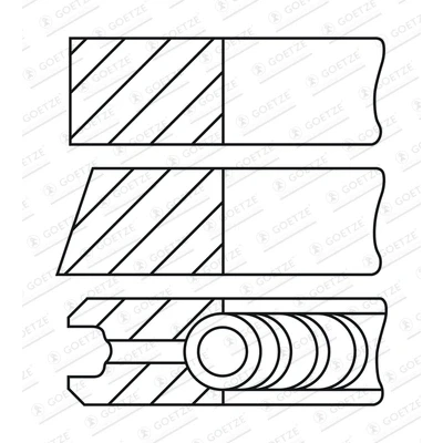 Bilde av GOETZE ENGINE 08 451300 00 Stempelringsett 83