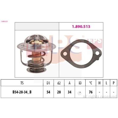 Bilde av EPS 1.880.521 Termostat 76 54 Made in Italy OE Equivalent MITSUBISHI: L400 Van