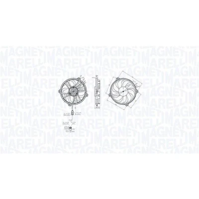 Bilde av MAGNETI MARELLI 069422855010 Kjølevifte 388 12 246 PEUGEOT: 307 Hatchback, 5008 I, Partner II Van, CITROËN: C4 I Grand Picasso