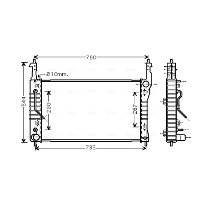 Bilde av Radiator AVA QUALITY COOLING OLA2424