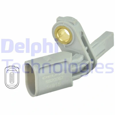 Bilde av DELPHI SS20062 ABS sensor aktiv VOLKSWAGEN: Passat B7 Variant, Caddy 3, Tiguan I, SKODA: Octavia 3 Combi, Yeti, Superb II Stasjonsvogn