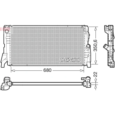 Bilde av DENSO DRM05118 Radiator 680 372 22