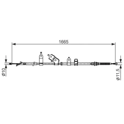 Bilde av Tautrekk, parkeringsbrems BOSCH 1 987 482 440