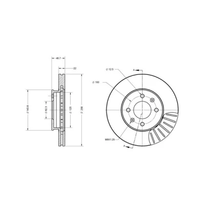 Bilde av METZGER 6110707 Bremseskiver framaksel 256 22 4 100 innvendig ventilert spraylakkert, Krysssliping HYUNDAI: i20 I Hatchback, ACCENT 3 Stufenheck