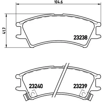Bilde av BREMBO P 30 011 Bremseklosser med akustisk slitasjevarsel uten tilbehør