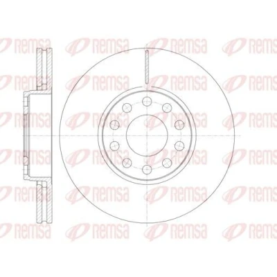 Bilde av REMSA 61227.10 Bremseskiver framaksel 288, 288 25 10 ventilert VOLKSWAGEN: Passat B5 GP Stasjonsvogn, Sedan, AUDI: A4 B6/B7 Cabrio