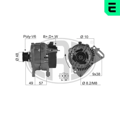 Bilde av ERA 210030A Dynamo 14V 70A VOLKSWAGEN: Transporter 4 Bus, 4, GOLF 3