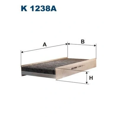 Bilde av FILTRON K 1238A Kupéfilter Karbonfilter 377 176 48 PEUGEOT: Expert II Tepee, Van, FIAT: Scudo II, CITROËN: Jumpy MPV