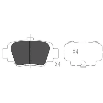 Bilde av KAVO PARTS KBP 6547 Bremseklosser NISSAN: MICRA 2