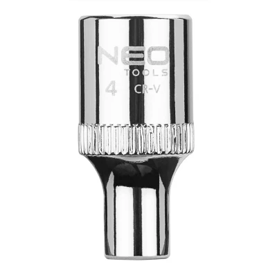 Bilde av NEO TOOLS 08 220 Pipenøkkelinnsats 1/4 3124 4 mm Krom vanadium stål SuperLock
