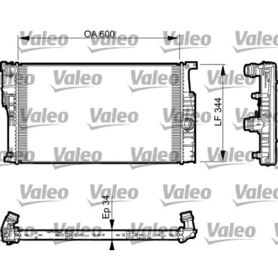 Bilde av VALEO 735493 Radiator Aluminium 600 344 34 Kjøleribber loddet