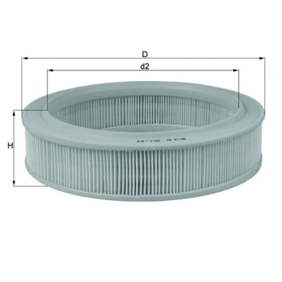 Bilde av MAHLE ORIGINAL LX 81 Luftfilter 62,0 245,0 Filterinnsats SAAB: 96, RENAULT: CLIO 1