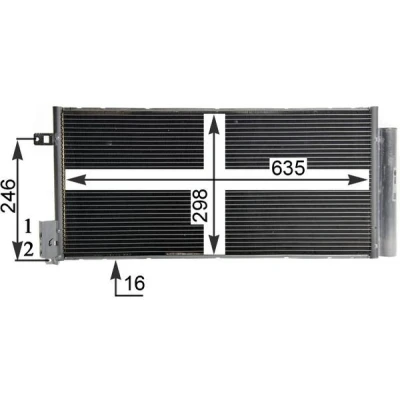 Bilde av MAHLE ORIGINAL AC 505 001S Kondensator med tørker 12 8,8 627