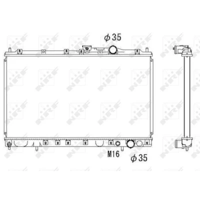 Bilde av NRF 58182 Radiator Aluminium 661 375 16 Kjøleribber loddet