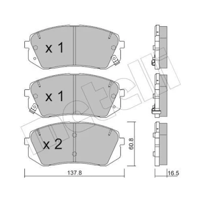Bilde av Bremseklosser sett METELLI 22 0783 0
