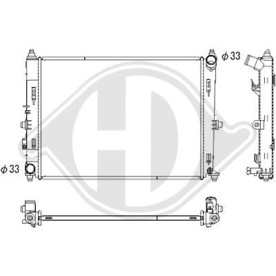 Bilde av DIEDERICHS DCM3917 Radiator Aluminium 500 402 16