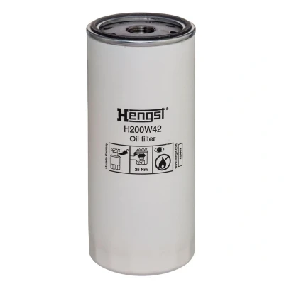 Bilde av HENGST FILTER H200W42 Oljefilter 1 1/8 16UN Påskruingsfilter