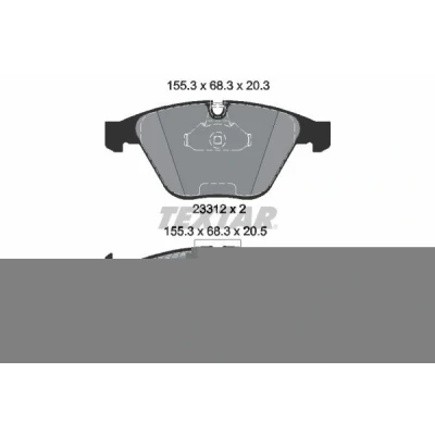 Bilde av TEXTAR 2331207 Bremseklosser klargjort for slitasjeindikator BMW: 3 Sedan, Coupé, 1 Coupé