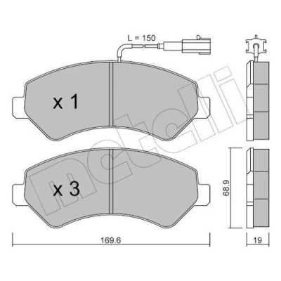 Bilde av Bremseklosser sett METELLI 22 0709 0