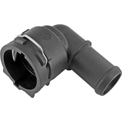 Bilde av VAICO V10 3011 Kjølevæskeflens plast med tetning festebøyle Original Quality VOLKSWAGEN: Caddy 3, Passat B6 Variant, Touran I