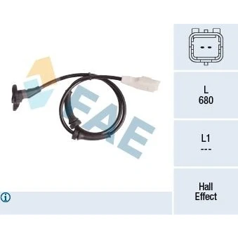 Bilde av Sensor, hjulturtall, Framaksel, citroën c4 i, coupé, sedan peugeot 307, 307 break, cc, sw, 4545 C1, 4545.C1, 9635384780