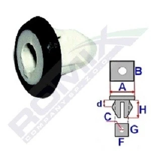 Bilde av ROMIX C30178 klips, pynte /beskyttelseslist VOLKSWAGEN: Multivan 5 (7HM, Passat B6 Variant, Polo IV Hatchback, AUDI: A6 C6 Sedan, Avant