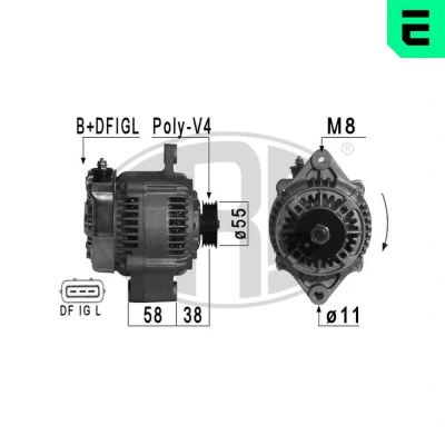Bilde av ERA 210869A Dynamo 14V 75A SUZUKI: SWIFT 3, SX4 I Hatchback, Liana Hatchback