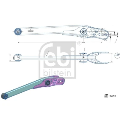 Bilde av FEBI BILSTEIN 182068 Bærebru med lager nede, venstre bakaksel, høyre bakaksel Casterstag stålplate ALFA ROMEO: Giulietta Hatchback