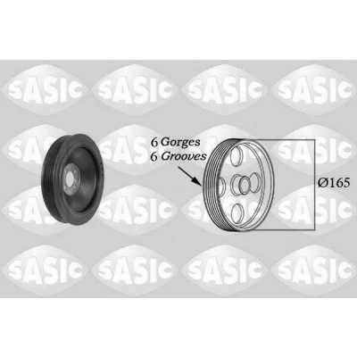 Bilde av SASIC 2156079 Remskive Veivaksel 165 OPEL: Astra H Caravan, Vectra C CC, Caravan