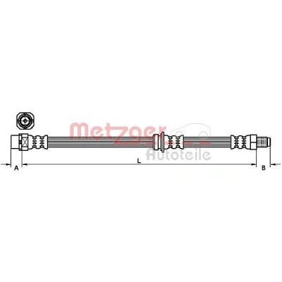 Bilde av METZGER 4111098 Bremseslange 476 BMW: X1