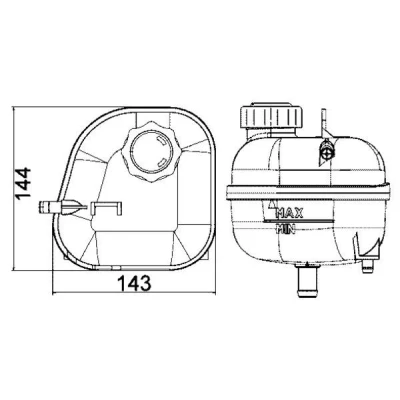 Bilde av MAHLE ORIGINAL CRT 85 001S Ekspansjonstank MINI: Hatchback