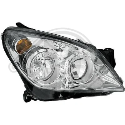 Bilde av DIEDERICHS 1806182 Frontlykter høyre H1, H1/H7, H7 krom OPEL: Astra H Caravan