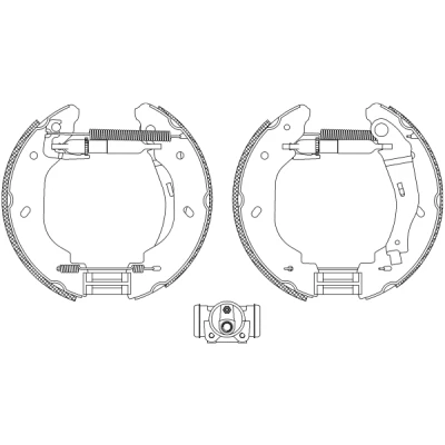 Bilde av TEXTAR Shoe Kit Pro 84059100 bremsesett, trommebremse med hjulsylinder brems, justering