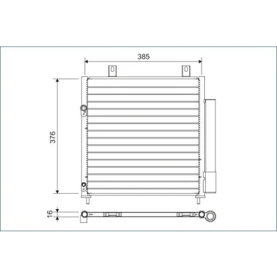 Bilde av VALEO 822600 Kondensator med tørker Aluminium 376 MITSUBISHI: Mirage / Space Star Hatchback