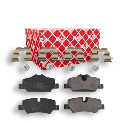 Bilde av FEBI BILSTEIN 116290 Bremseklosser bakaksel klargjort for slitasjeindikator med festemateriell MINI: Hatchback