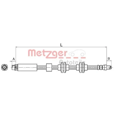Bilde av METZGER 4110143 Bremseslange 524 BMW: 3 Touring, Sedan, 1 Hatchback