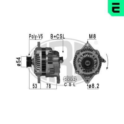 Bilde av ERA 210955A Dynamo 14V 110A SUBARU: Forester II, Legacy 4 Limousine, III