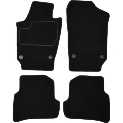 Bilde av MAMMOOTH A041 VW345 PRM 01 Gulvmatte sett Tekstil foran og bak 4 svart Skreddersydd VOLKSWAGEN: Polo V Hatchback
