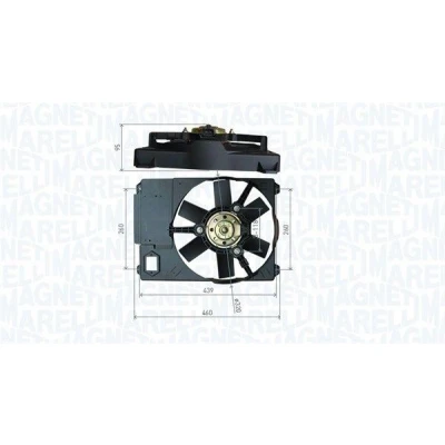 Bilde av MAGNETI MARELLI 069422800010 Kjølevifte 305 12 350 FIAT: Ducato II Flatvogn lastebil/Chassis