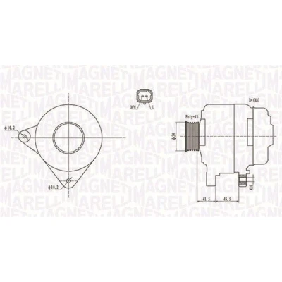 Bilde av MAGNETI MARELLI 063732008010 Dynamo 12V 150A CITROËN: Berlingo II Van, C5 III Stasjonsvogn, II, MITSUBISHI: Outlander 2 SUV