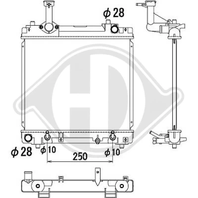 Bilde av DIEDERICHS DCM3121 Radiator Aluminium 350 403 16 Climate